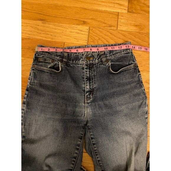 Lauren Jeans Co. Ralph Lauren Women's Size 4 Distressed Straight Leg Denim Jeans - Picture 6 of 8